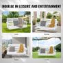 Wooden Porch Swing 4.5 ft, Patio bench swing for Courtyard & Garden, Upgraded 880 lbs Strong Load Capacity, Heavy Duty Swing Chair Bench with Hanging Chains for Outdoors, White Image 4