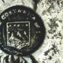Costa Rica 1889 Coin  counterstamp on Colombia 1882 Medellin 5 Decimos. Image 4