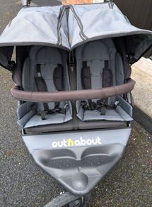 Out n About Double Buggy Grey
