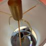 Table lamp (grey bar with gold) neutral/oatmeal colour shade Image 7
