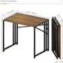 83 cm Folding Small Desk, Writing Gaming Computer Camping Desk for Small Spaces, No Assembly Required Home Office Table, Espresso Image 2