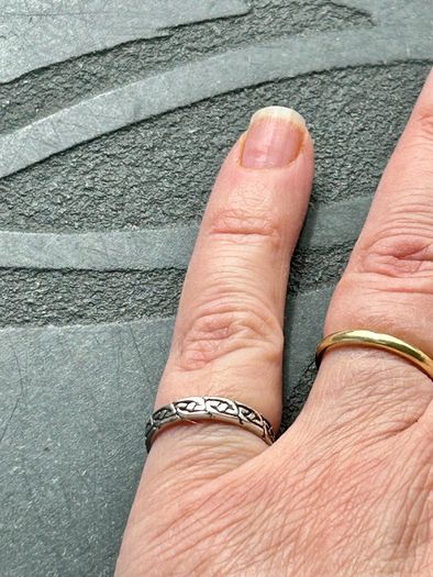Sterling silver Celtic design ring size K or 5.5