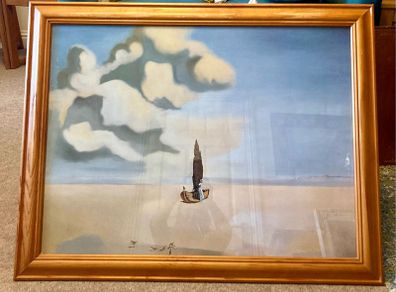 Large framed Salvador Dali print