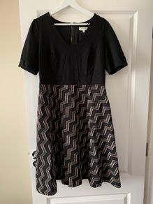 Studio 8 Black Zig Zag Dress