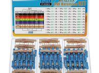 main image for ad 3W Resistor Kit 30 Values 150pcs 3 Watt Metal Film Fixed Resistors Assortment Pack 1 to 1M Ohm Common Industrial Electrical 3watt Assorted Resister Set RoHS Compliant with 1% Tolerance
