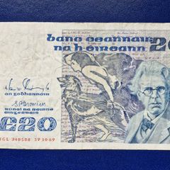 Ireland 1989 W.B. Yeats 20 pound banknote