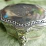 Vintage Lion Jewelry Box Aged Silver Plated "Dieu Et Mon Droit" ( God and My Right) United Kingdom Coat of Arms Ornate Box 4 Lion Head Feet Image 6