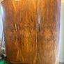 antique walnut wardrobe 1930s Image 6