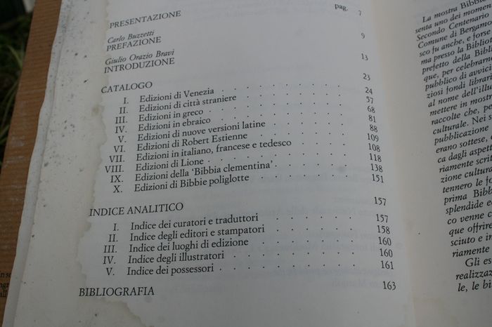 Bibbie a Bergamo edizioni dal XV al XVII secolo
