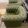 Pair of Vintage Chesterfield Low Back Club Chairs Image 2