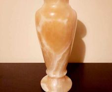Pale Yellow/Cream Toned Onyx Stone Vase
