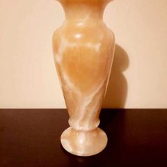 Pale Yellow/Cream Toned Onyx Stone Vase