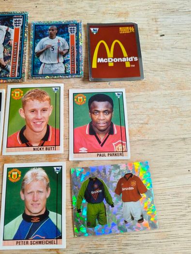 Merlin Football Premier League stickers 95 96 97 season and 2002 world cup