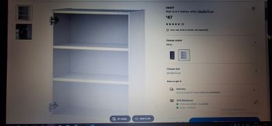 Wall cabinet with 2 shelves with Door, IKEA ENHET, brand new