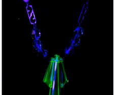 Art Deco Uranium Glass Necklace  WBS Edinburgh