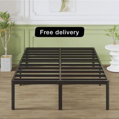 High Double Bed Frame 4ft6 with Rounded Corner Legs