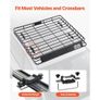 Roof Rack Cargo Carrier, 43 x 50 x 4.1 in, Universal Rooftop Cargo Basket, Car Top Luggage Holder with 150 lbs Max Load Capacity, 4.1 in Fence, Anti-Rust Alloy Steel, Wind Fairing, for SUV Car Image 5