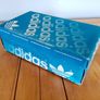 Rare Vintage 1980's Adidas Box. For Display, Storage, Stage/Film prop, photography, Craft, Project, Art, Etc.. Adidas Boxes. Basketball. Size 9.5. 80's. Trainers, Runners, Casual, Footwear, Shoes. Memorabilia. Image 4