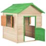 Kids Play House Fir Wood Green Image 4