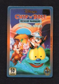 United Kingdom 50 unit Walt Disney Chip'n'Dale: Half Size Heroes Phone Card