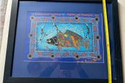 Framed Australian Aboriginal Art Print - "Barramundi Hunting" by Malla (Bulurru)