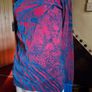 save the queen top long sleeve turquoise and raspberry pink blouse top M Image 3