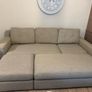 Couch with chaise and foot stool Image 2