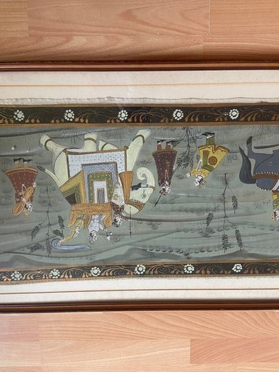 vintage silk painting