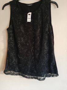 New black lace top tag attached
