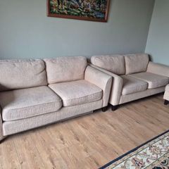 Cream 2 Seater Couch x 2