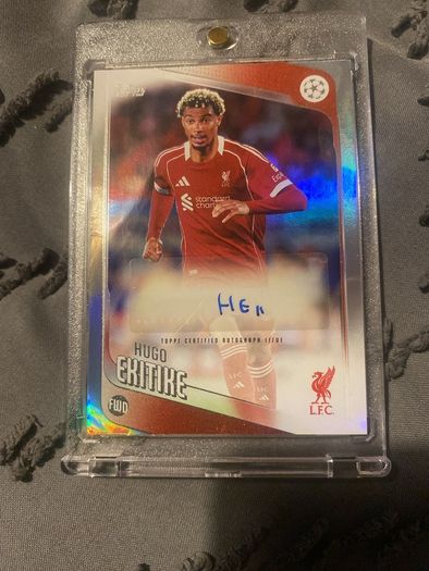 Hugo Ekitike Liverpool FC Auto Football Card