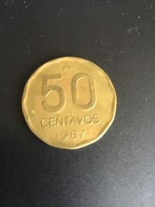 1987 Argentina coin 50 Centavos