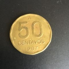 1987 Argentina coin 50 Centavos