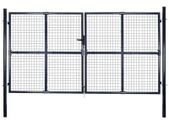 Mesh Garden Gate Galvanised Steel 289x175 cm Grey