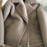womens beige leather jacket Image 3