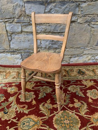 Antique Elm Kitchen Chair.