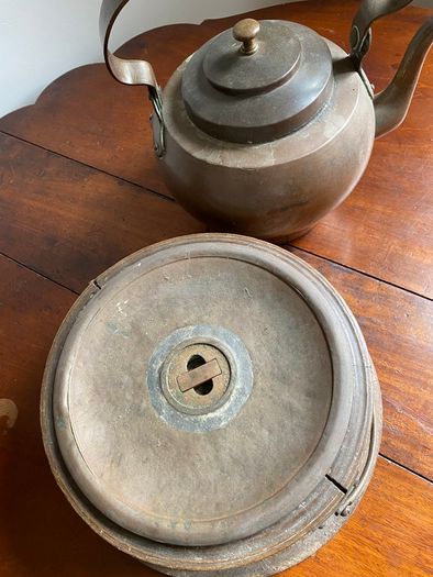 Antique Victorian kettle with water warmer