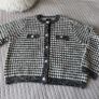 F&F Black & White Textured Cardigan Size L Image 2