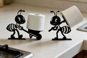 2pcs Smiling Ant Toilet Paper Holder - Fun Bathroom Decor!