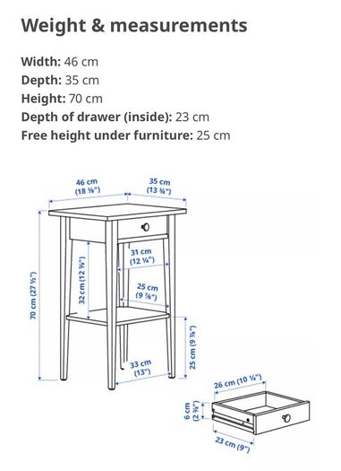 Ikea bedside table