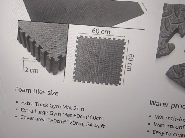PROIRON Interlocking Gym Floor Mats 6 Pack Extra Thick 20mm