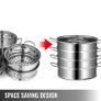 BRAND NEW 5 Layer Food Steamer 28cm 30cm Stainless Steel Stock Pot for Home Steaming Dumplings Vegetables Rice Cooking Steamed Dish Image 6