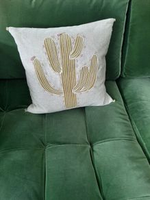 Feather cushion 'Cactus'