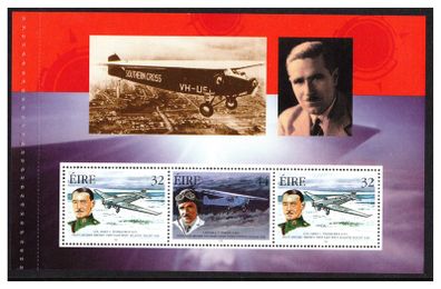 1998 Ireland Pioneers of Irish Aviation Commemorative Stamps Booklet Pane Mint Never Hinged (MNH). Hibernian HP102