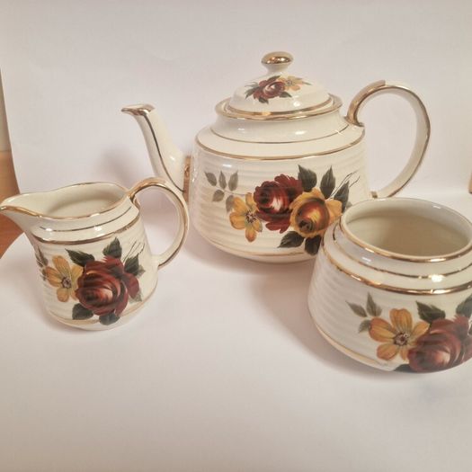 Rare Vintage Sadler Irish Market Tea Set Bilingual Gaeilge Stamp