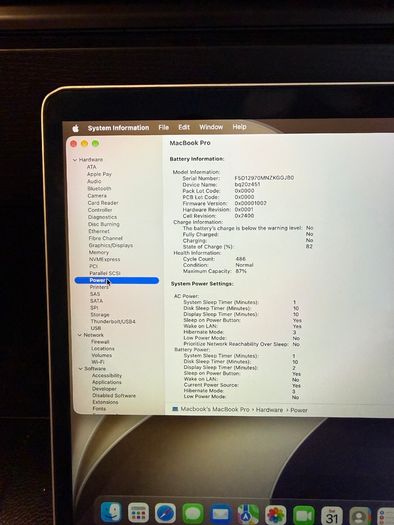 MacBook Pro 13 2022 M1 16gb/256ssd/486c