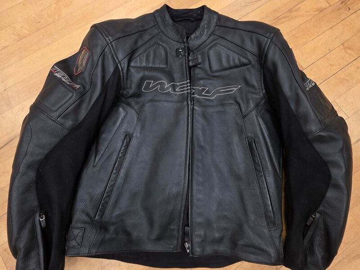Wolf Titanium Leather Jacket