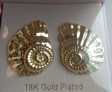 18K Gold-Plated Shell Earrings by MeMe London