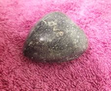 HEART - Stone - Engraved with the Word 'Love'