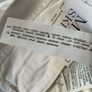 Stradivarius white denim midi skirt with front slit size 12 Image 6